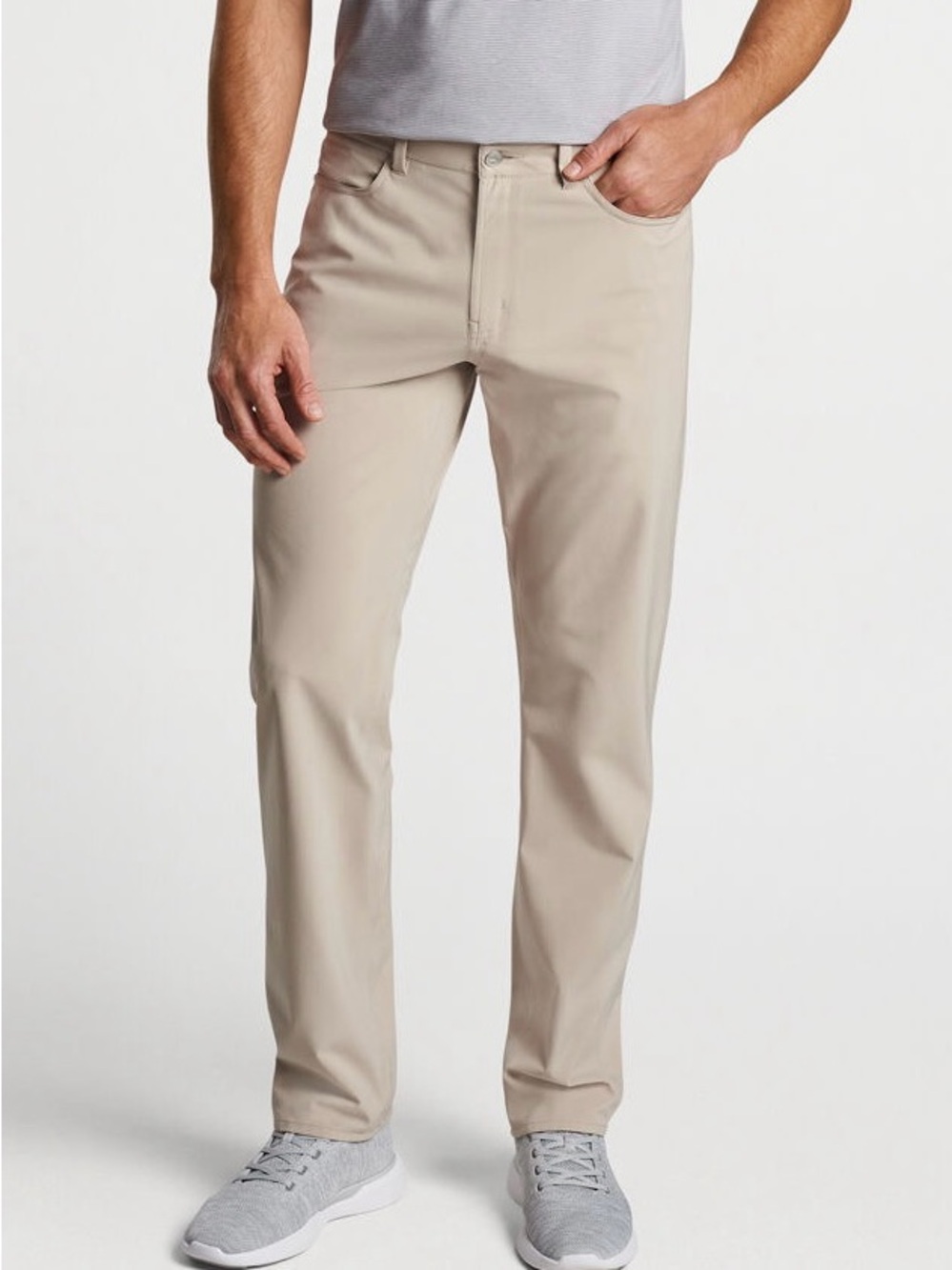 PETER MILLAR Crown Sport Laddie Waterproof Rain Pants Mens Khaki Golf Travel